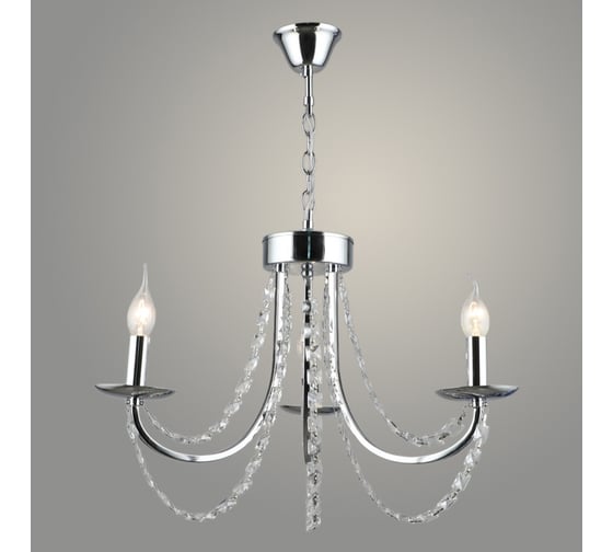 Изображение товара Люстра РОСТОК KH2161/3 CH хром 3x60W E14 d560 h640 crst, QH23 988367645