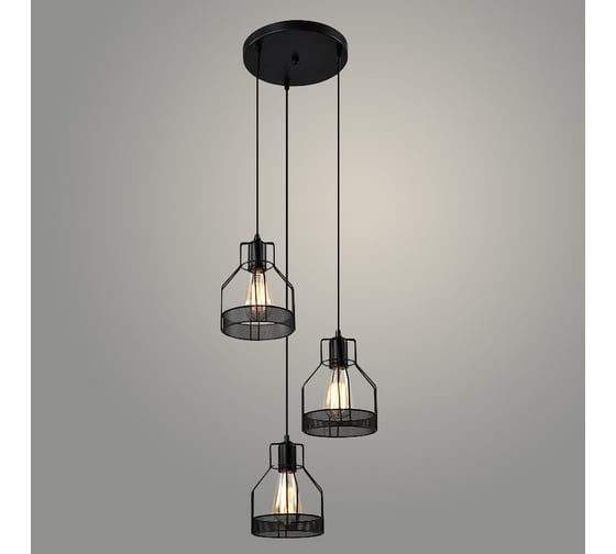Изображение товара Подвес РОСТОК 21767/3HQ BK черный, 3x40W, E27, h1000, WAN23 988372445