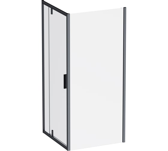 Изображение товара Душевое ограждение AM.PM Gem квадратное, распашная дверь, 90x90, матовый черный, стекло прозрачное W90G-404-9090-BT
