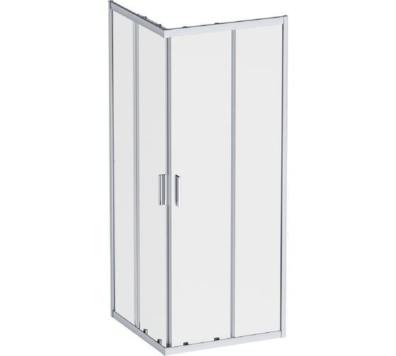 Изображение товара Душевое ограждение AM.PM Gem квадратное, раздвижные двери, 80x80, хром матовый, стекло прозрачное W90G-403-8080-MT
