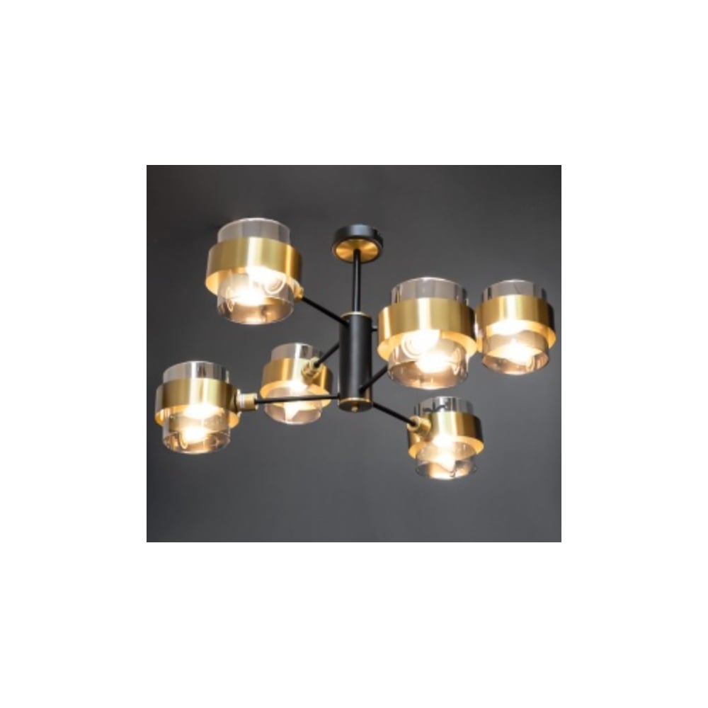 Изображение товара Люстра РОСТОК DWS2105/6A BK+GAB черный бронза 6x40W E14 стильная потолочная лампа