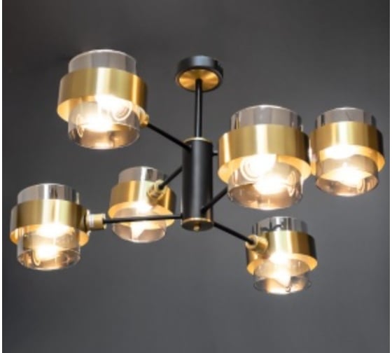 Изображение товара Люстра РОСТОК DWS2105/6A BK+GAB черный/бронза 6x40W E14 d720 h390, SHGN22 988024941