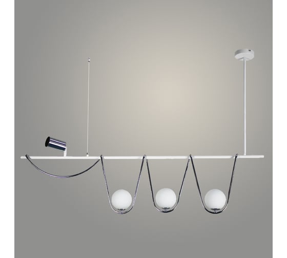 Изображение товара Люстра РОСТОК DWS537/4 WT+CR белый/хром 3x7W G9+1x7W GU10 d1200 h800, SHGN23 988033823