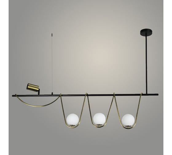 Изображение товара Люстра РОСТОК DWS537/4 BK+BRASS черный/латунь 3x7W G9+1x7W GU10 d1200 h800, SHGN23 988033821