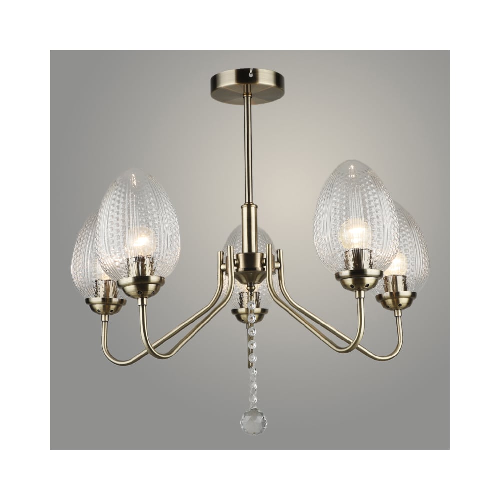 Изображение товара Люстра РОСТОК N5717/5 AB бронза 5x60W E27 классика подвесная