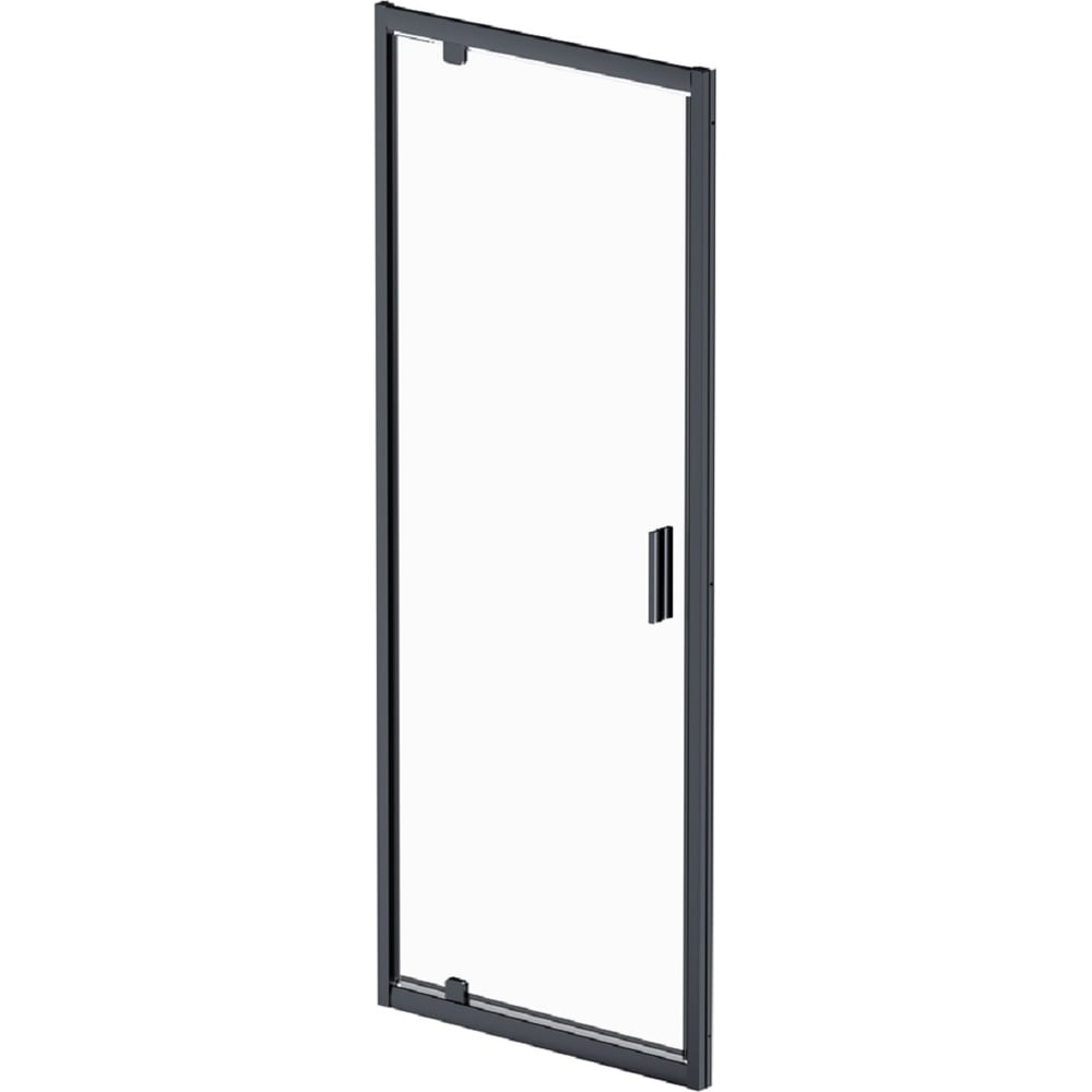 Изображение товара Дверь душевая распашная AM.PM Gem 80x195 черный прозрачное стекло