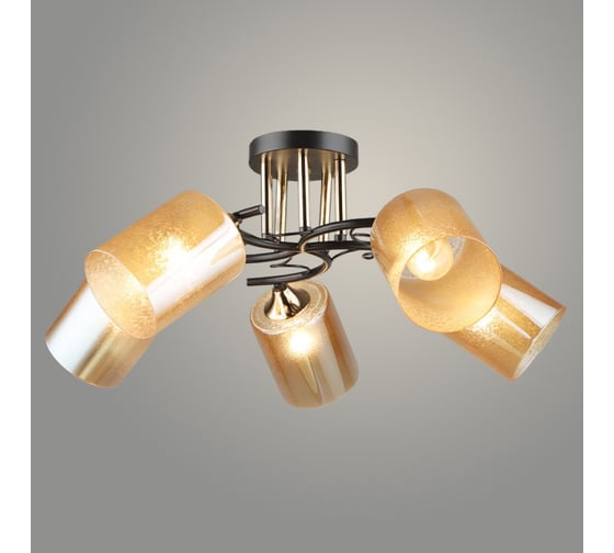 Изображение товара Люстра РОСТОК N5992/5 COFFEE+FGD кофе/золото 5x40W E27 d580 h240, QH23 988370784