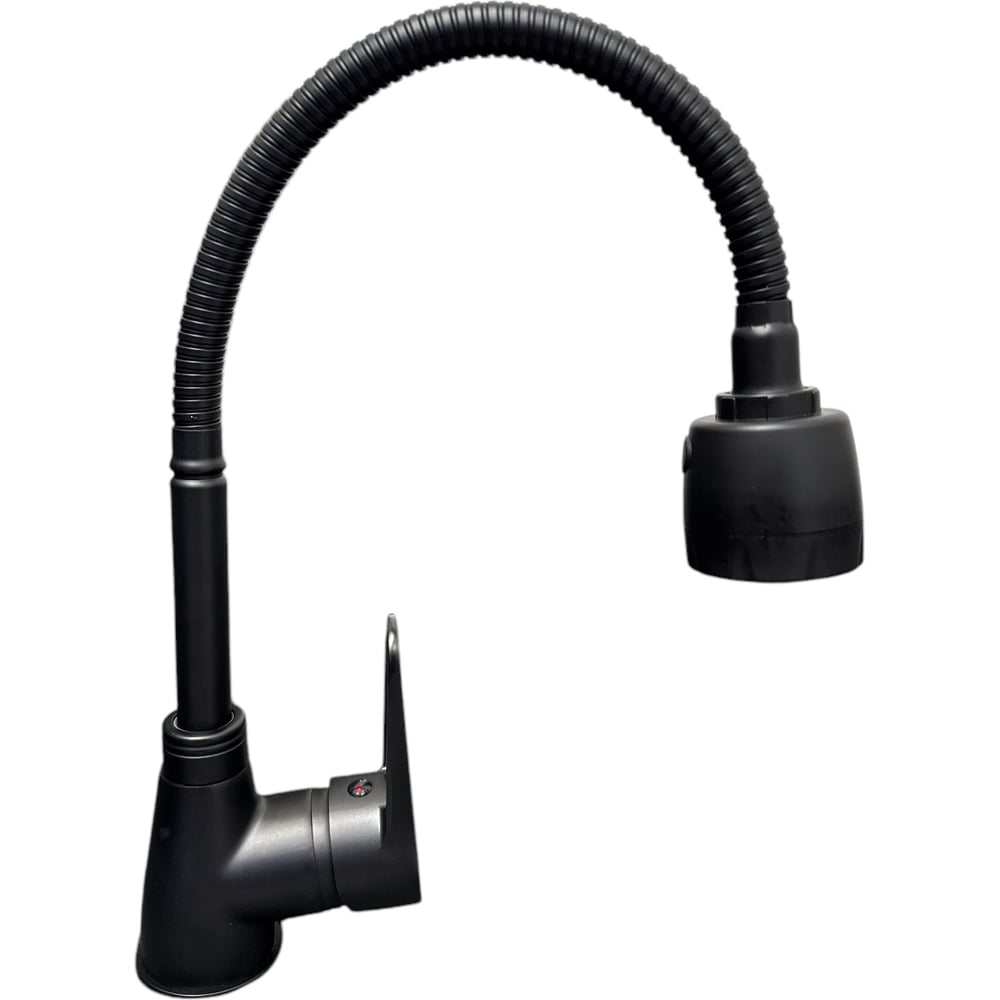 Изображение товара Смеситель для кухни с гибким изливом Rainsberg черный однорычажный поворотный высота 310 мм