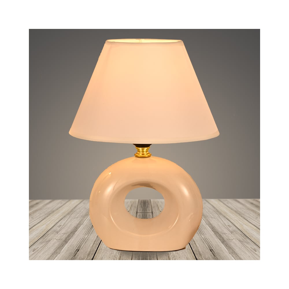 Изображение товара Настольная лампа РОСТОК 18332 BG бежевый с абажуром стиль модерн