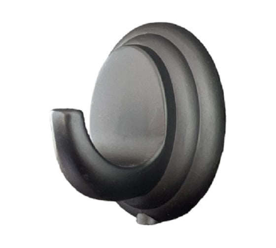 Изображение товара Крючок для ванной комнаты Rainsberg черный, одинарный, металл RG1001H