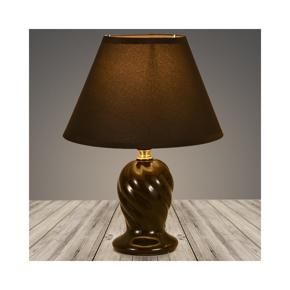 Изображение товара Настольная лампа РОСТОК 18314 COF с керамическим корпусом и текстильным абажуром