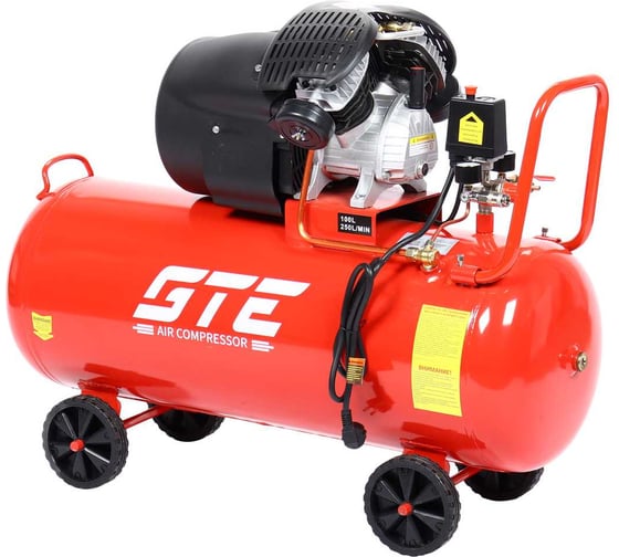 Изображение товара Компрессор поршневой с прямым приводом GTE V-образный, 220В, ресив. 100л, 250л/мин GTE-MC100X250B