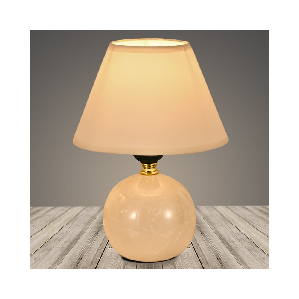 Изображение товара Настольная лампа РОСТОК 18327 BG бежевый абажур 60 Вт стиль модерн