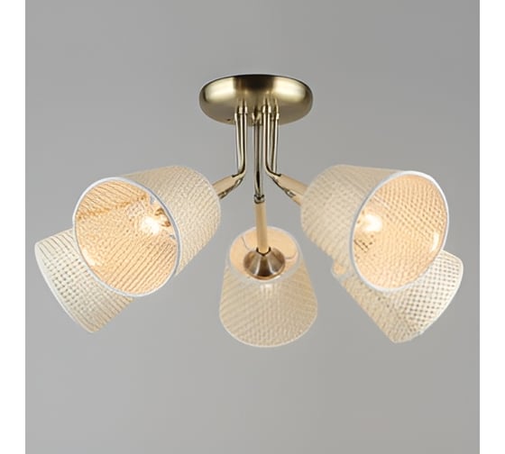 Изображение товара Люстра РОСТОК N5141/5 AB+WOOD бронза 5x60W E27 d630 h295, QH22 988027026