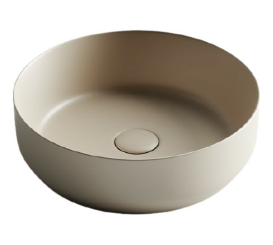 Изображение товара Умывальник чаша Ceramicanova  Element накладная, круглая, цвет капучино матовый 390х390х120 мм CN6022MC