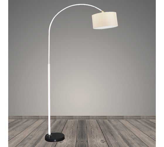 Изображение товара Торшер РОСТОК D001S-WT белый+черный/молочный абажур 1x40W h1800 E27 DIY22 988013719