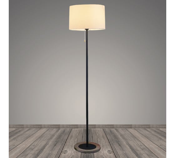 Изображение товара Торшер РОСТОК D017 черный/белый абажур 1x40W h1600 E27 DIY22 988013710