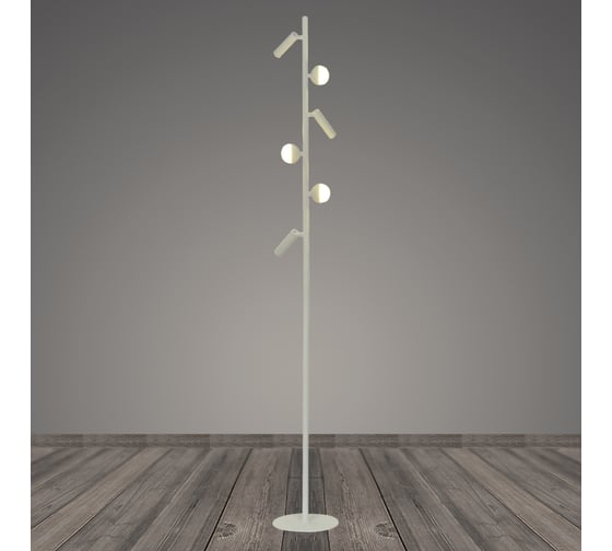 Изображение товара Торшер РОСТОК F20773/3+3 WT белый 21W LED 4000K h1560, MGF23 988033148