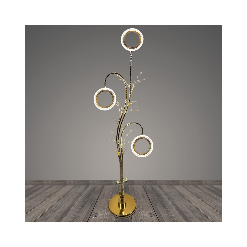 Изображение товара Торшер РОСТОК 9972/3 GD золото LED 3*8W h1550