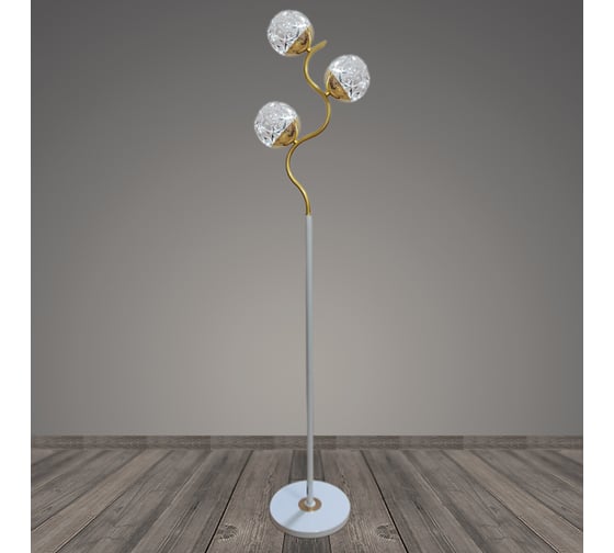 Изображение товара Торшер РОСТОК T2115/3 GD+WT золото/белый LED 3*8W h1650, BTH23 988368637