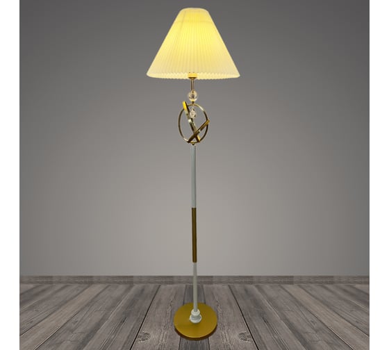 Изображение товара Торшер РОСТОК T2126 WT+GD белый/золото/белый абажур 1*40W E27 h1650, BTH23 988368778