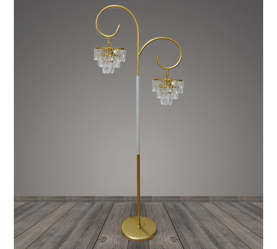 Изображение товара Торшер РОСТОК T2131/2 WT+GD белый/золото 2*40W E27 h1620 crst, BTH23 988368906