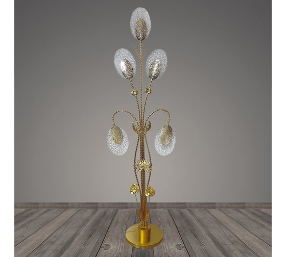 Изображение товара Торшер РОСТОК T2122/5 GD золото LED 5*8W h1560, BTH23 988368532