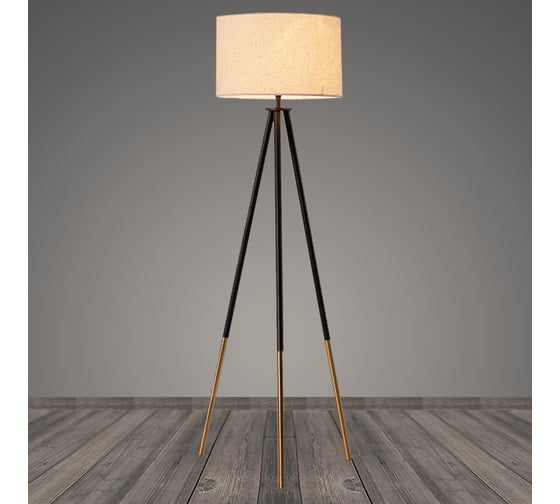 Изображение товара Торшер РОСТОК ZT6545 черный/золото/белый абажур 1x40W h1600 E27 DIY22 988030205