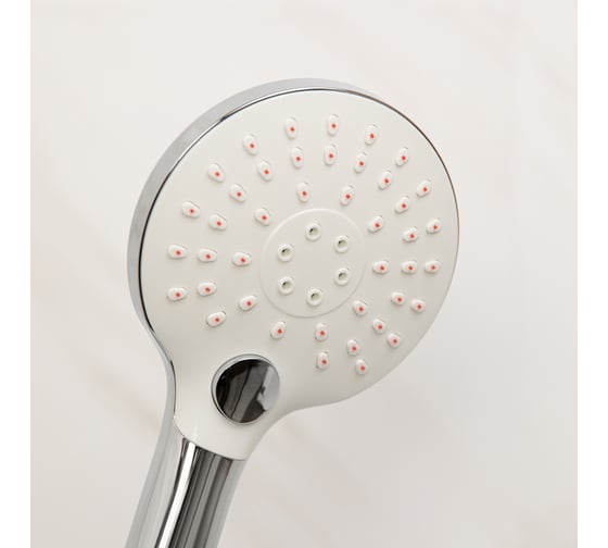 Изображение товара Лейка для душа RAIN 3 режима, кнопка, 120мм, хром 582-023