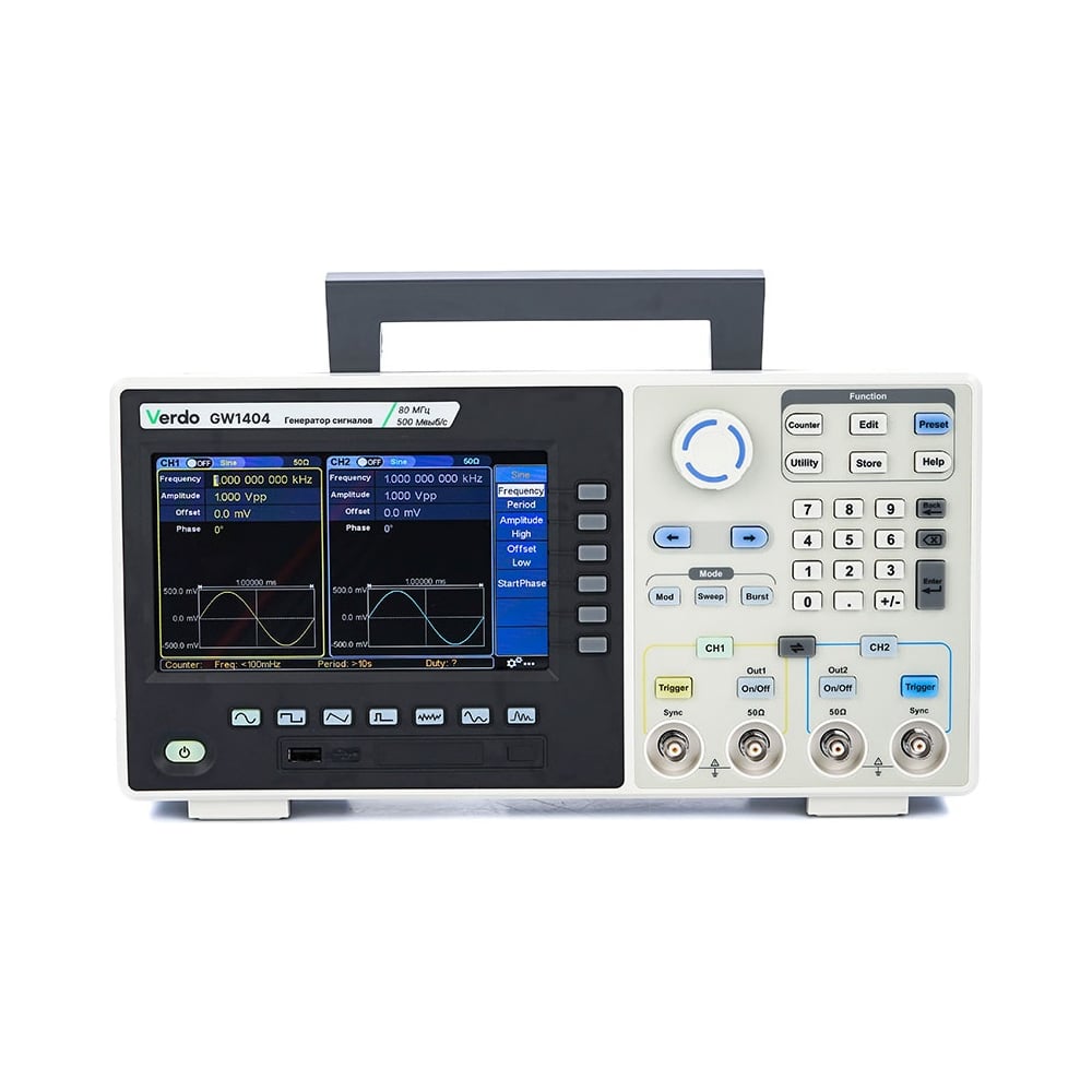 Изображение товара Генератор сигналов VERDO GW1404 80 МГц 500 Мвыб/с для тестирования и настройки