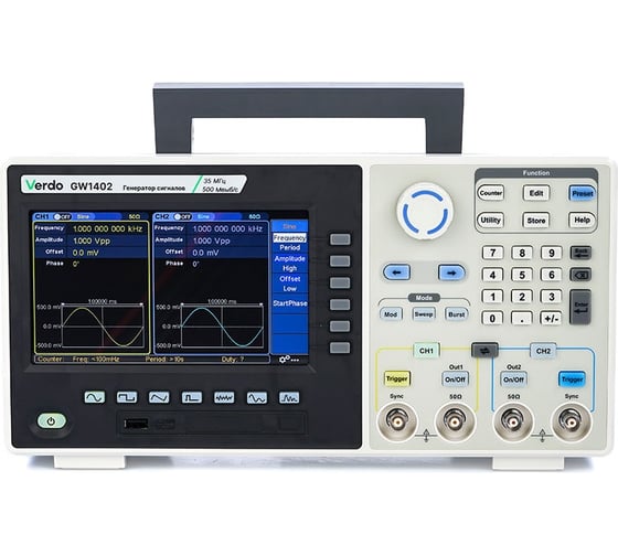 Изображение товара Генератор сигналов VERDO GW1402 35 МГц, 500 Мвыб/с GW140200