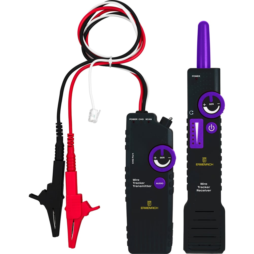 Изображение товара Трассоискатель Ermenrich Ping SM100 фиолетовый для поиска кабелей и линий