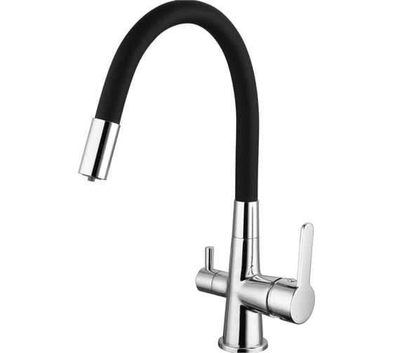 Изображение товара Смеситель для кухни Tokito с гибким изливом и с функцией подключения фильтра питьевой воды TOK-AIS-1018