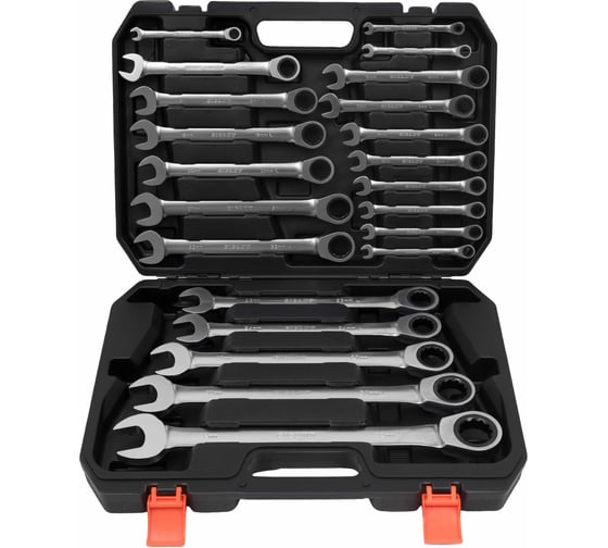 Изображение товара Набор комбинированных трещоточных ключей Gigant в пластиковом кейсе 22 шт GKRC-22