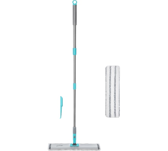 Изображение товара Швабра для пола You'll Love Ультра в комплекте 2 насадки и щеточка-скребок, упаковка блистер, 24/1 77127