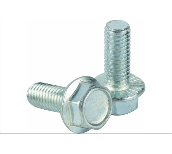 Изображение товара Болт DIN 6921 Партнер М8x25 ZN с буртом и стопорными зубьями 8.8, 5шт ФАС FM 02748  25 5