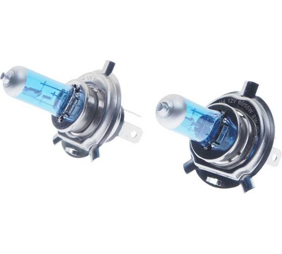 Изображение товара Автолампа H4 60/55 P43t-38 BLUE WHITE 4300K бокс, 2шт 12V Megapower M-37033020 843966