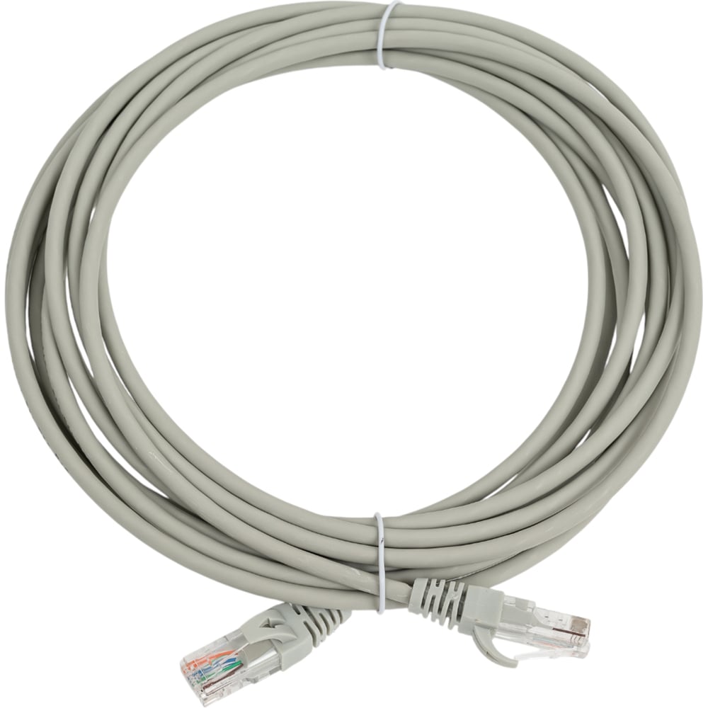 Изображение товара Патч-корд RJ-45 Cat 5e 5 метров LSZH серый NTSS-PC-UTP-RJ45-5e-5.0-LSZH-GY