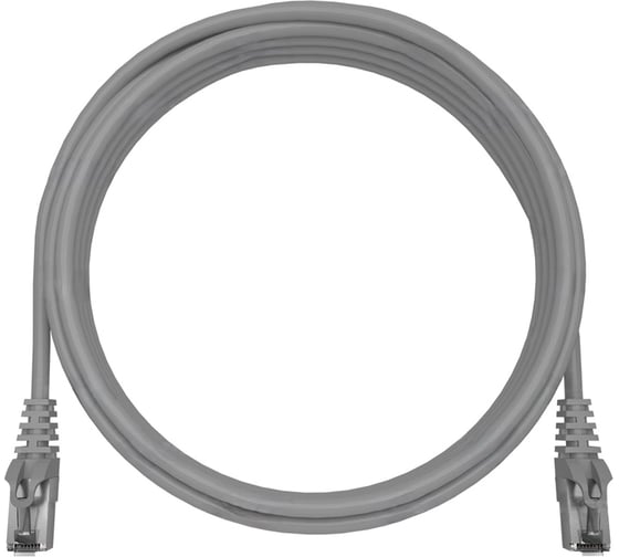 Изображение товара Патч-корд NTSS 2хRJ45/8P8C, T568B UTP, 5e категория, литой, 0.3 метра, LSZH, серый NTSS-PC-UTP-RJ45-5e-0.3-LSZH-GY