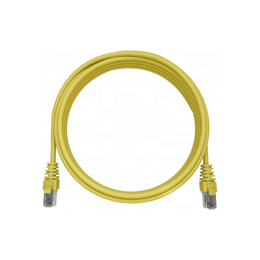 Изображение товара Патч-корд NTSS 2хRJ45/8P8C, T568B UTP, 5e категория, литой, 0.3 метра, LSZH, желтый NTSS-PC-UTP-RJ45-5e-0.3-LSZH-YL