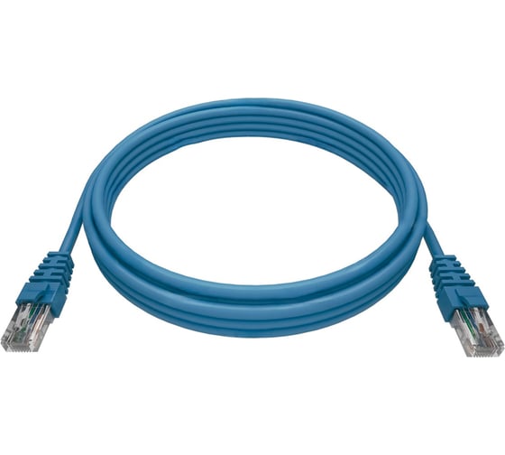 Изображение товара Патч-корд NTSS 2хRJ45/8P8C, T568B UTP, 5e категория, литой, 10 метров, LSZH, синий NTSS-PC-UTP-RJ45-5e-10.0-LSZH-BU