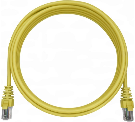 Изображение товара Патч-корд NTSS 2хRJ45/8P8C, T568B UTP, 5e категория, литой, 2 метра, LSZH, желтый NTSS-PC-UTP-RJ45-5e-2.0-LSZH-YL