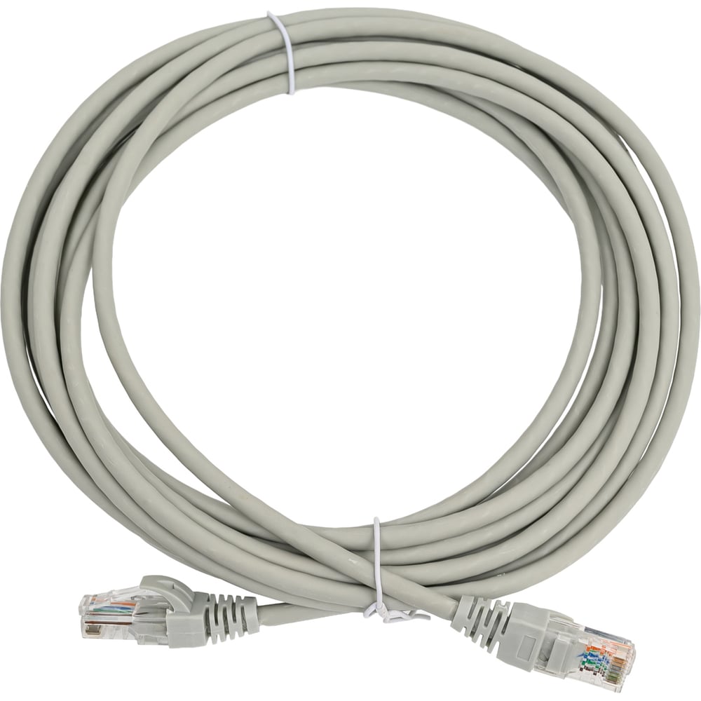 Изображение товара Патч-корд NTSS PREMIUM 2xRJ45 5 метров CAT5e LSZH серый для сетевых подключений