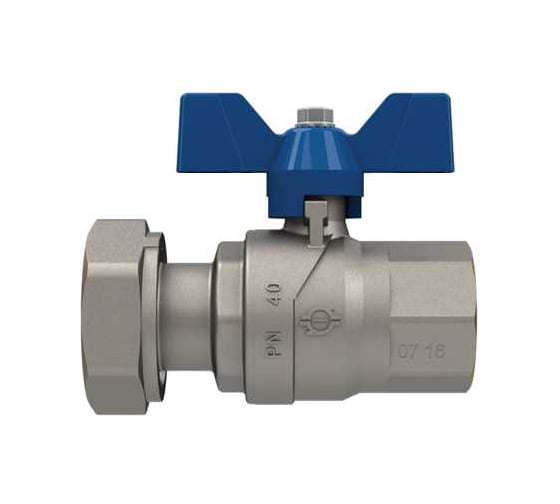 Изображение товара Кран шаровой FIV с накидной гайкой 1/2-3/4 Б-КА (Италия) 6067R077