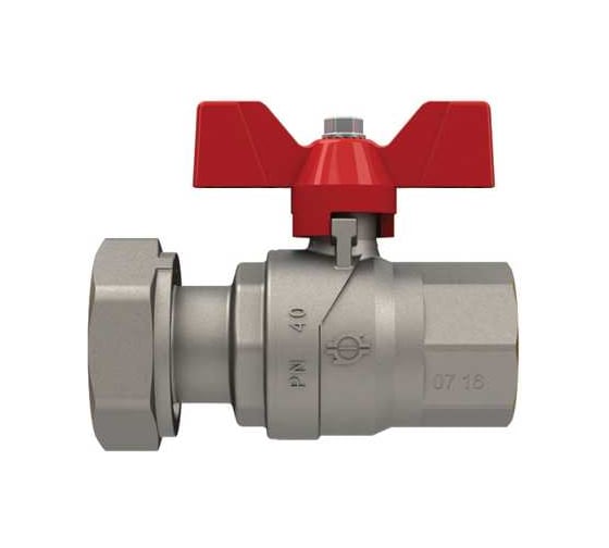 Изображение товара Кран шаровой FIV с накидной гайкой внут. 3/4-3/4 Б-КА Красная (Италия) 6068R080