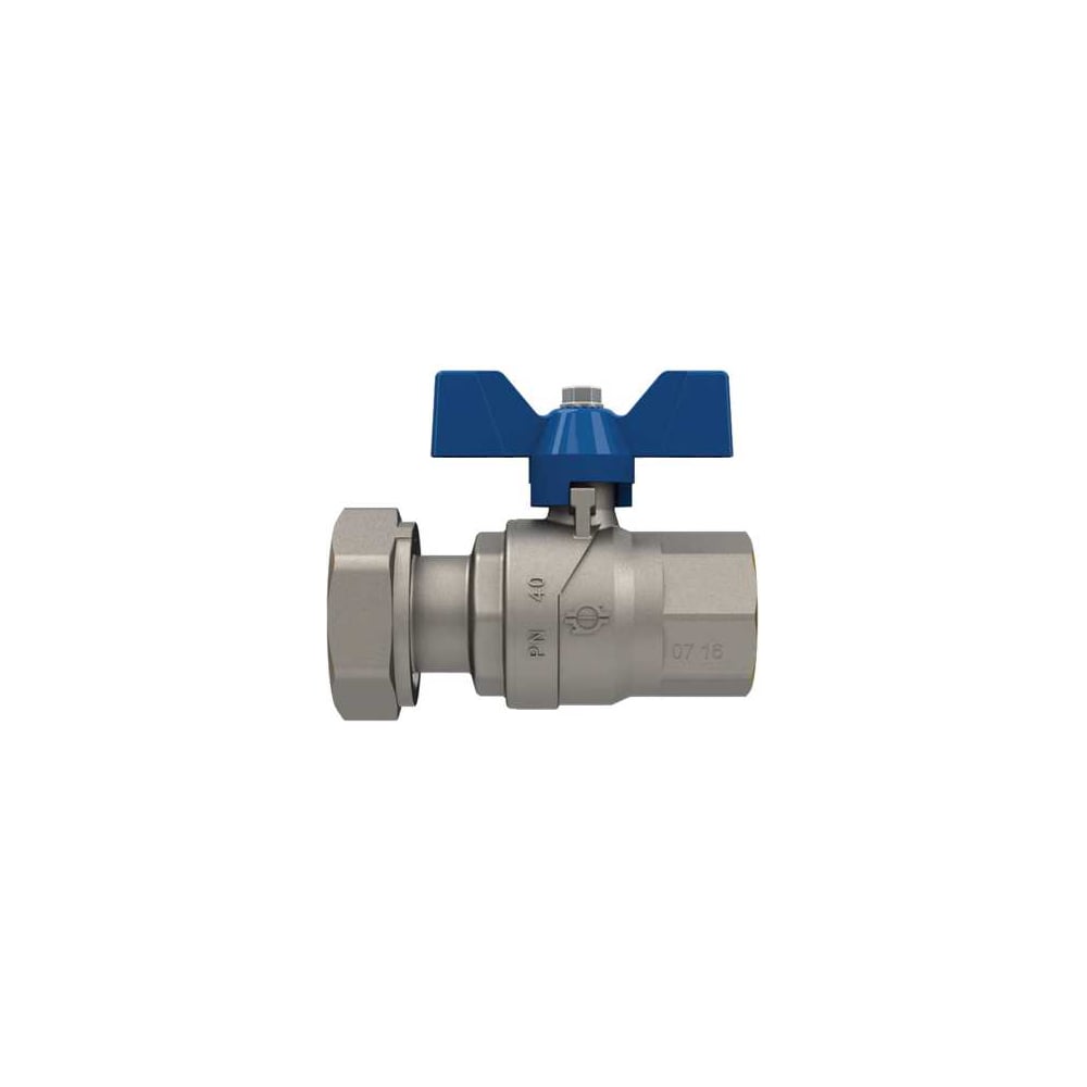 Изображение товара Кран шаровой FIV с накидной гайкой 3/4-3/4 синяя для воды Италия