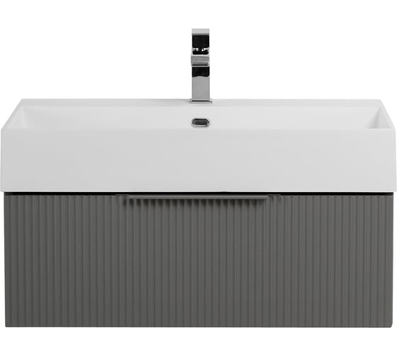 Изображение товара Тумба подвесная под раковину Cezares с выдвижным ящиком PREMIUM Plisse Grigio nuvola, 70x44x25 см 55419