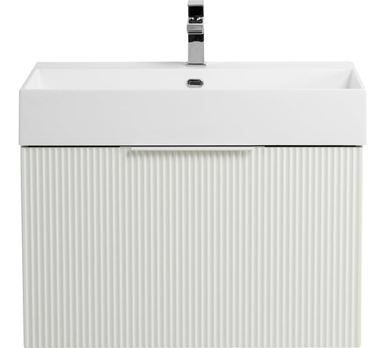 Изображение товара Тумба подвесная под раковину Cezares с выдвижным ящиком и внутренним ящиком PREMIUM Plisse Bianco opaco, 70x44x43 см 55436