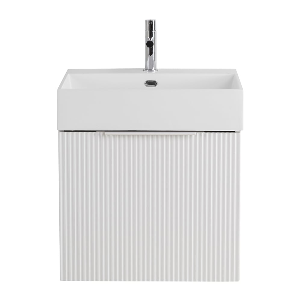 Изображение товара Подвесная тумба Cezares с выдвижным ящиком для ванной комнаты 50x44x43 см premium Plisse Bianco opa