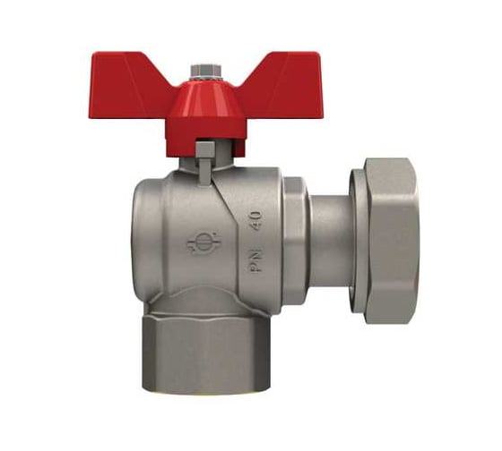 Изображение товара Кран шаровой FIV с накидной гайкой угловой внут. 3/4-3/4 Б-КА Красная (Италия) 6070R080